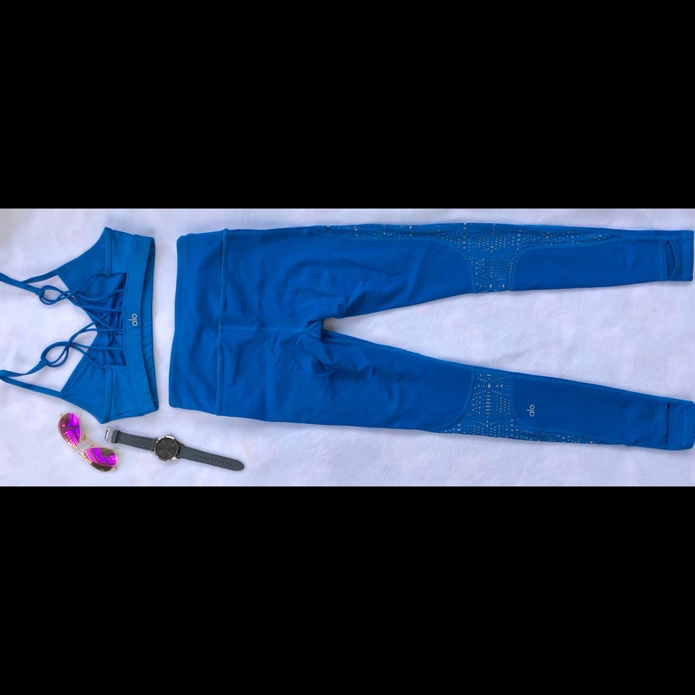 Blue Alo Yoga Sports Bra - Picture 3 of 3